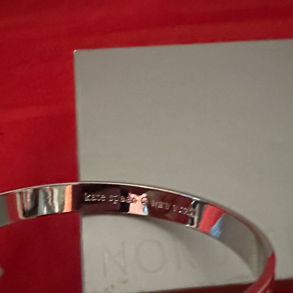 Kate Spade Friendship Silver Bangle Bracelet - Picture 7 of 10